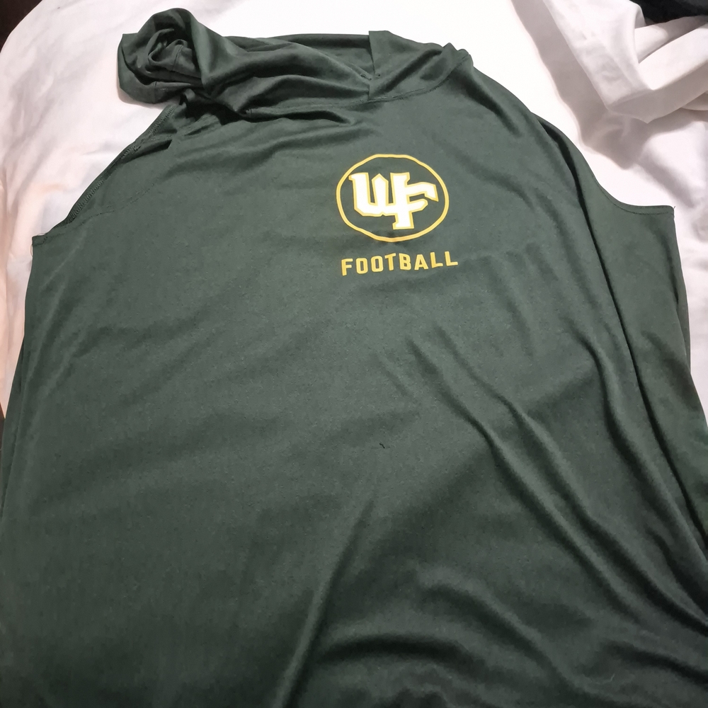 Green Football Sleeveless Hoodie